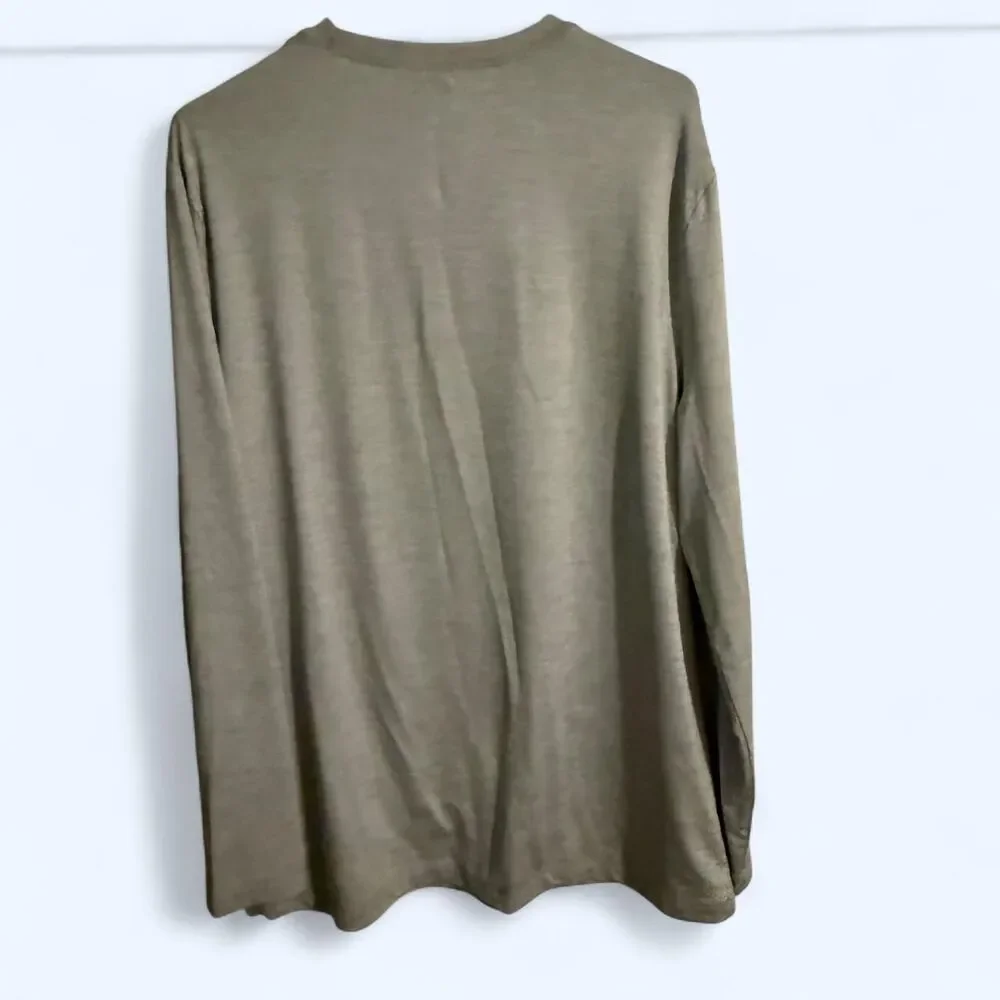 Hurley shirt mens L gray long sleeve graphic stretch sunshirt beach casual